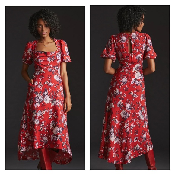 ANTHROPOLOGIE Maeve puff Sleeve Dress - Picture 4 of 6